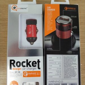 Chargeur voiture Facephone Rocket ASY-104 – Quick Charge 3.0 + câble