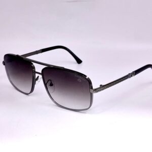 Lunettes aviateur carrées gunmetal – dégradé gris