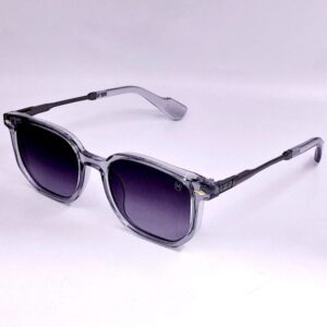 Lunettes carrées grises transparentes – dégradé