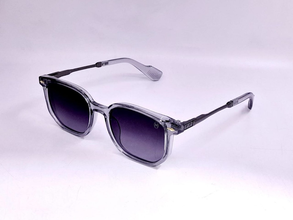 Lunettes carrées grises transparentes – dégradé