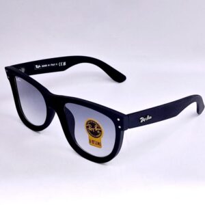 Lunettes classiques noir mat – dégradé bleu