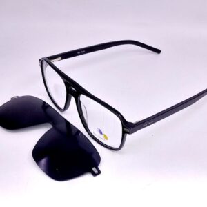 Monture aviateur noire + clip solaire
