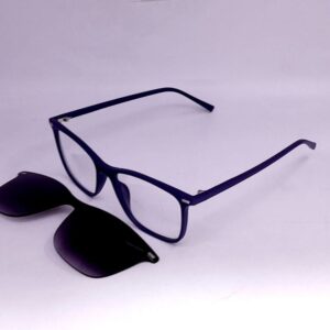 Monture bleu marine + clip solaire
