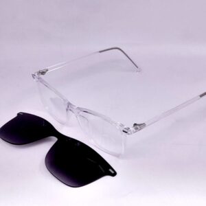 Monture transparente + clip solaire